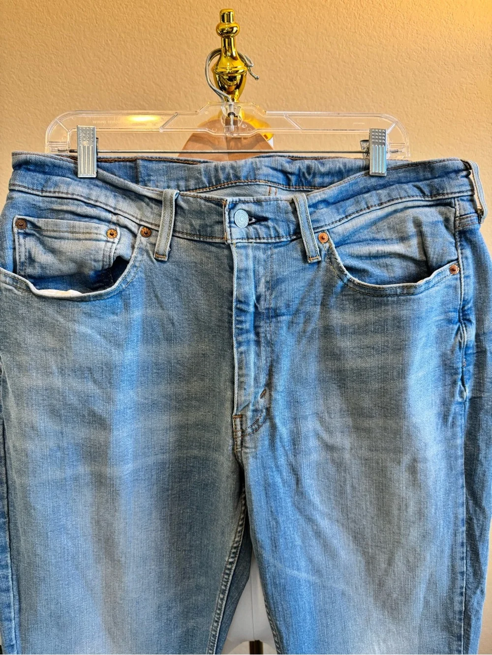 Levi's 514 Jeans Men's 36x32 Blue Straight Fit Stretch Light Wash